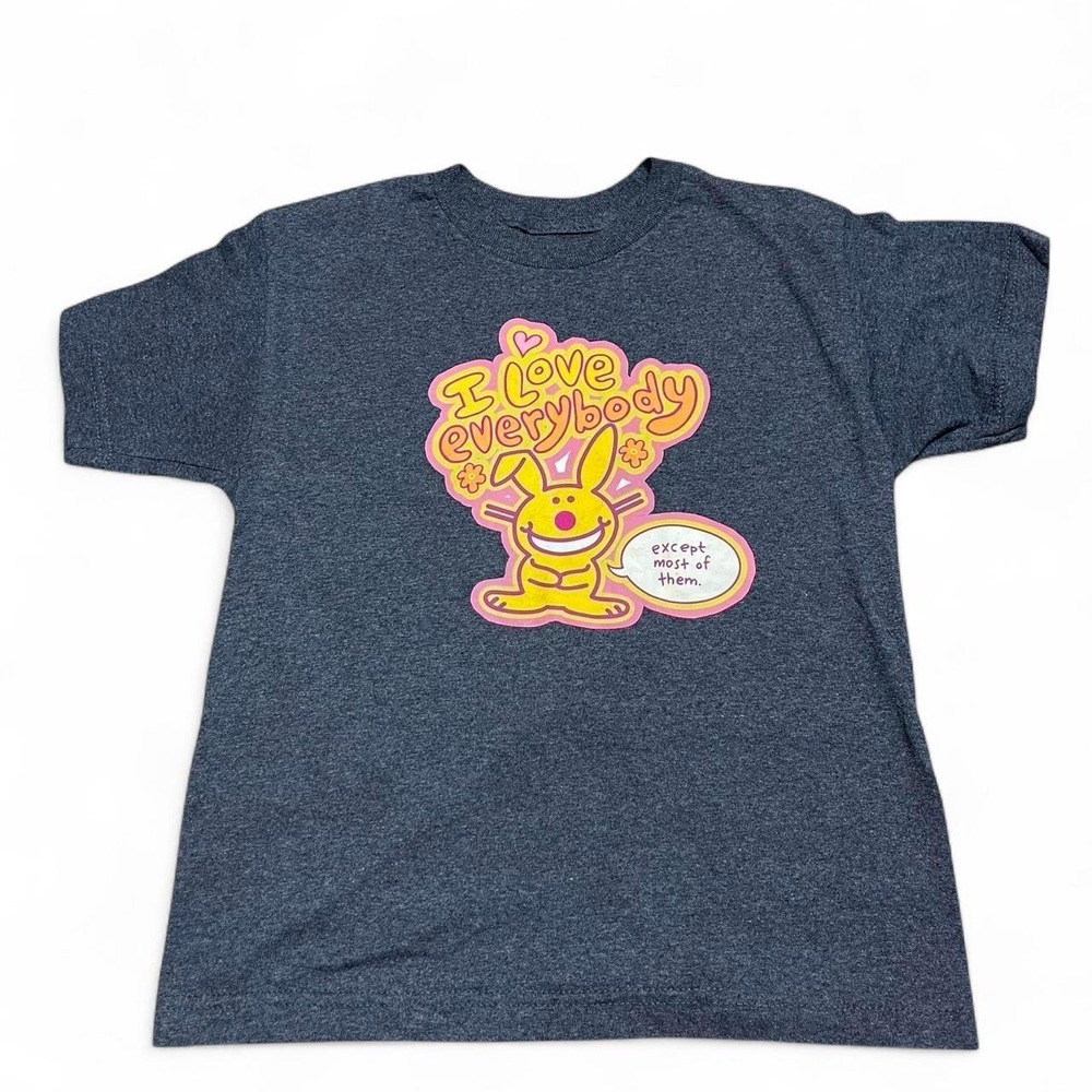 "I love everybody except most of them" bunny tee